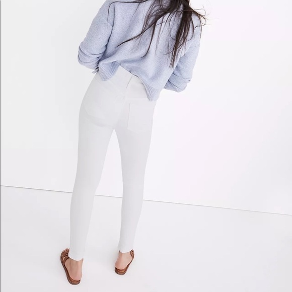 Madewell 11" High-Rise Skinny Jeans in Pure White size 28 - Picture 4 of 10